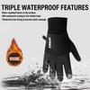 Winter Snow Warm Gloves Outdoor Cycling Full Finger TouchScreen Gloves Waterproof Fleece Gloves for Running Skiing Motorcycle