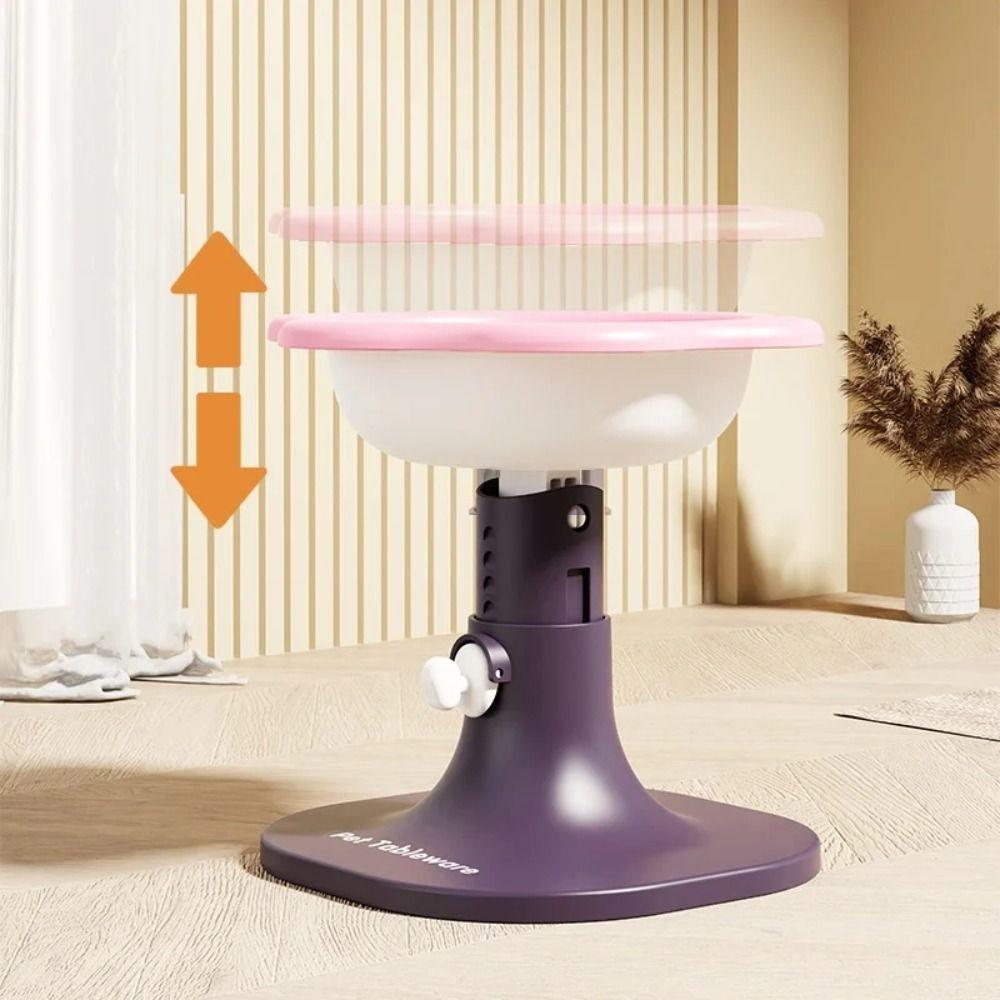 Creative Cat Food Water Bowl Cartoon Elevated Pet Feeder Bowl Pet Food Dispenser Wet Dry Food