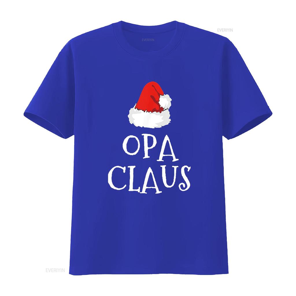 Mens Family Opa Claus Christmas Santa s Hat Matching Pajama T Shirt Black vintage Washed Stylish Soft Comfortable streetwear