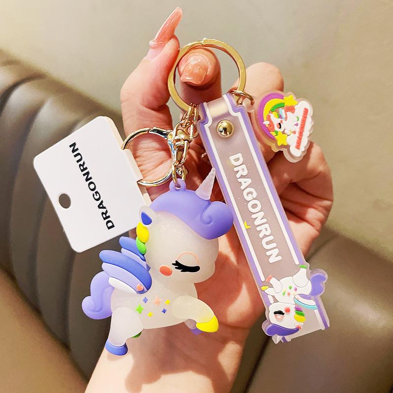 Adorable Unicorn Keychain Cute Plastic Keyring For Kids And Adults Gift