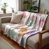 Pastel Witch Hat Soft Flannel Blanket Breathable Warm Throw for Office Car Sofa Kids Room Birthday Xmas Gift