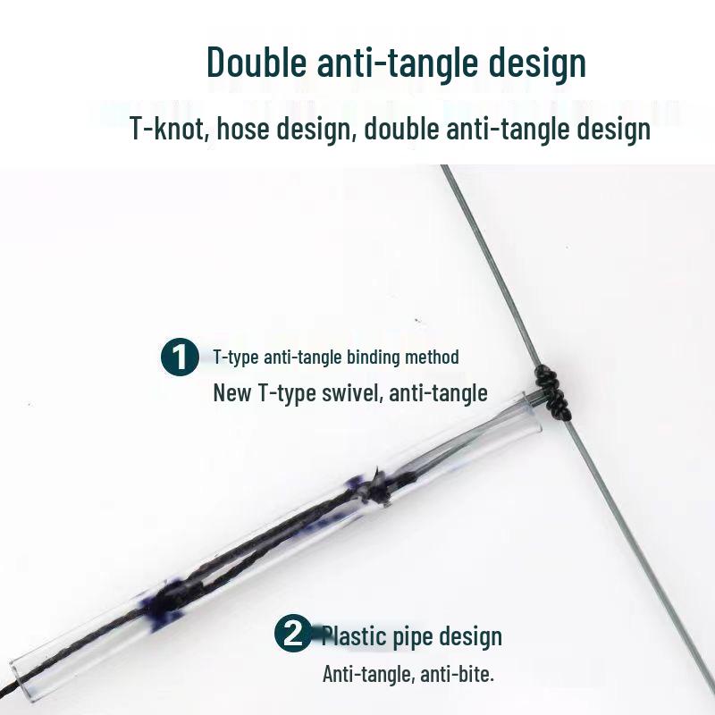 Dyneema Anti-Tangle Sabiki Rig with Ise Ni Hooks for Sea and Raft Fishing.