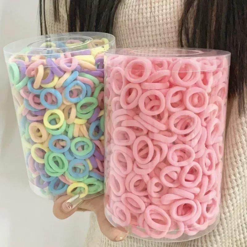 100/200 Pezzi Elastici Colorati in Nylon per Capelli da Donna e Ragazza, Elastici per Coda di Cavallo, Piccolo Elastico per Capelli, Elastici di Gomma, Scrunchie, Accessori per Capelli