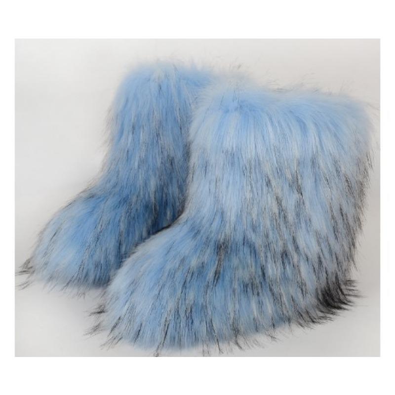 Boots Children's Winter Warm Thickness Non-slip Shibuya Fluffy Boots Medium Tube Personalized Fashion Snow Boots