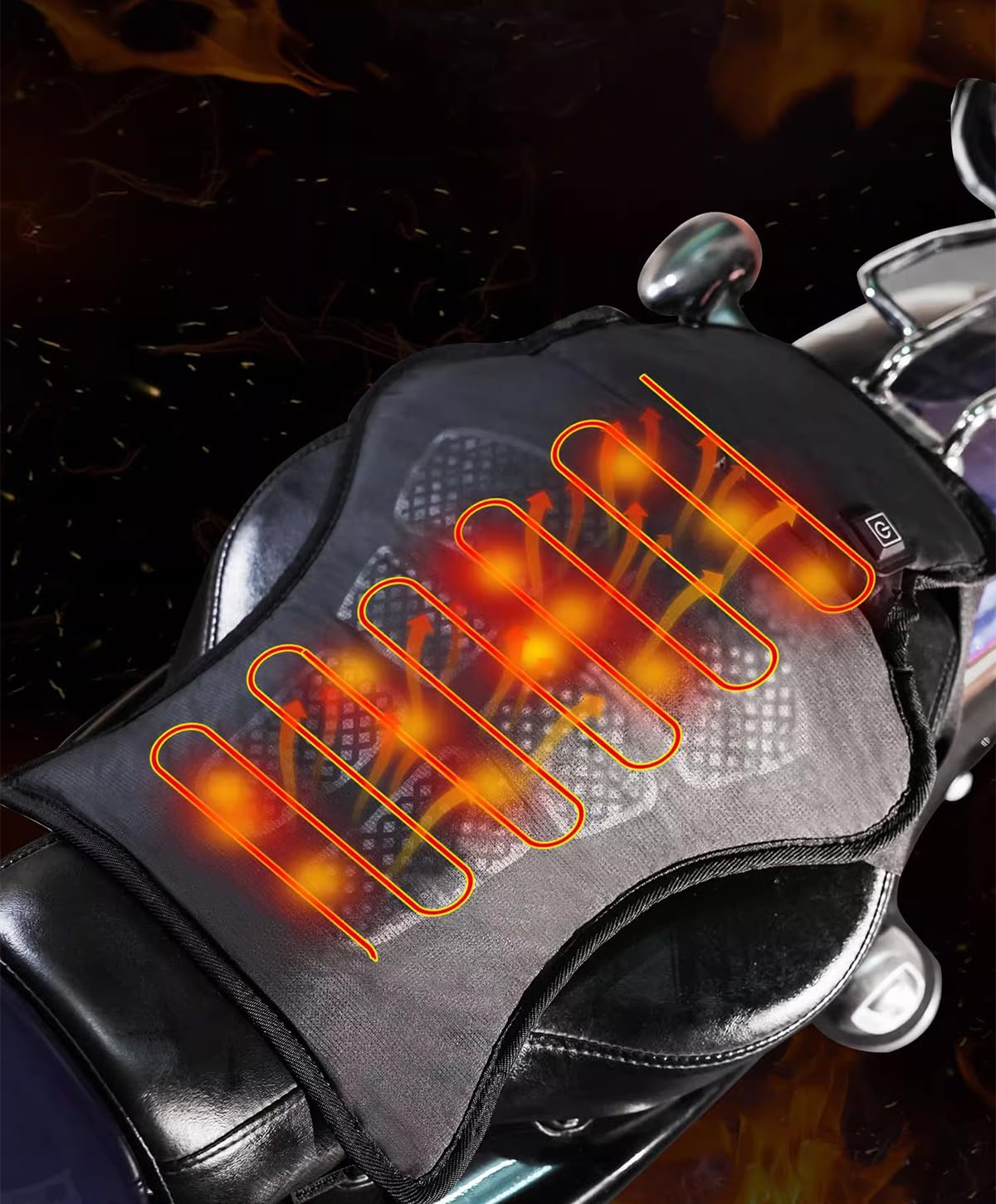 

2024 Подогреватель сиденья мотоцикла USB 3 температуры Холод Легкий Запоминание Универсальная посадка Накладка, Питание, Настройки, Переключатель, Защита, Установка/Снятие,