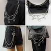 Punk Hosen Kette Metall Jeans Kette Geometrische Hip-Hop Mehrschichtige Sterne Taille Gürtel Kette Für