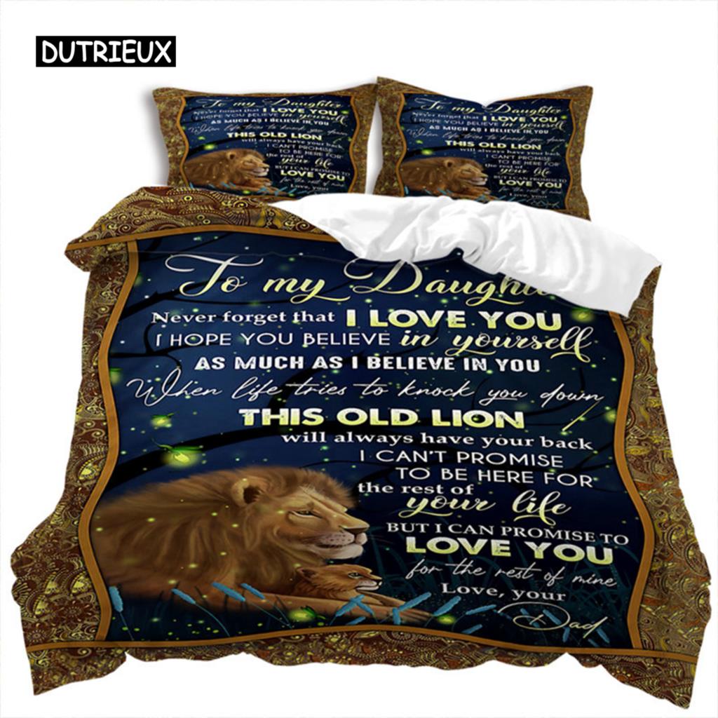 Love Letter Duvet Cover Abstract Word Print Comforter Cover Animal Theme Bedding Set The Meaningful Gift For Family And Friends