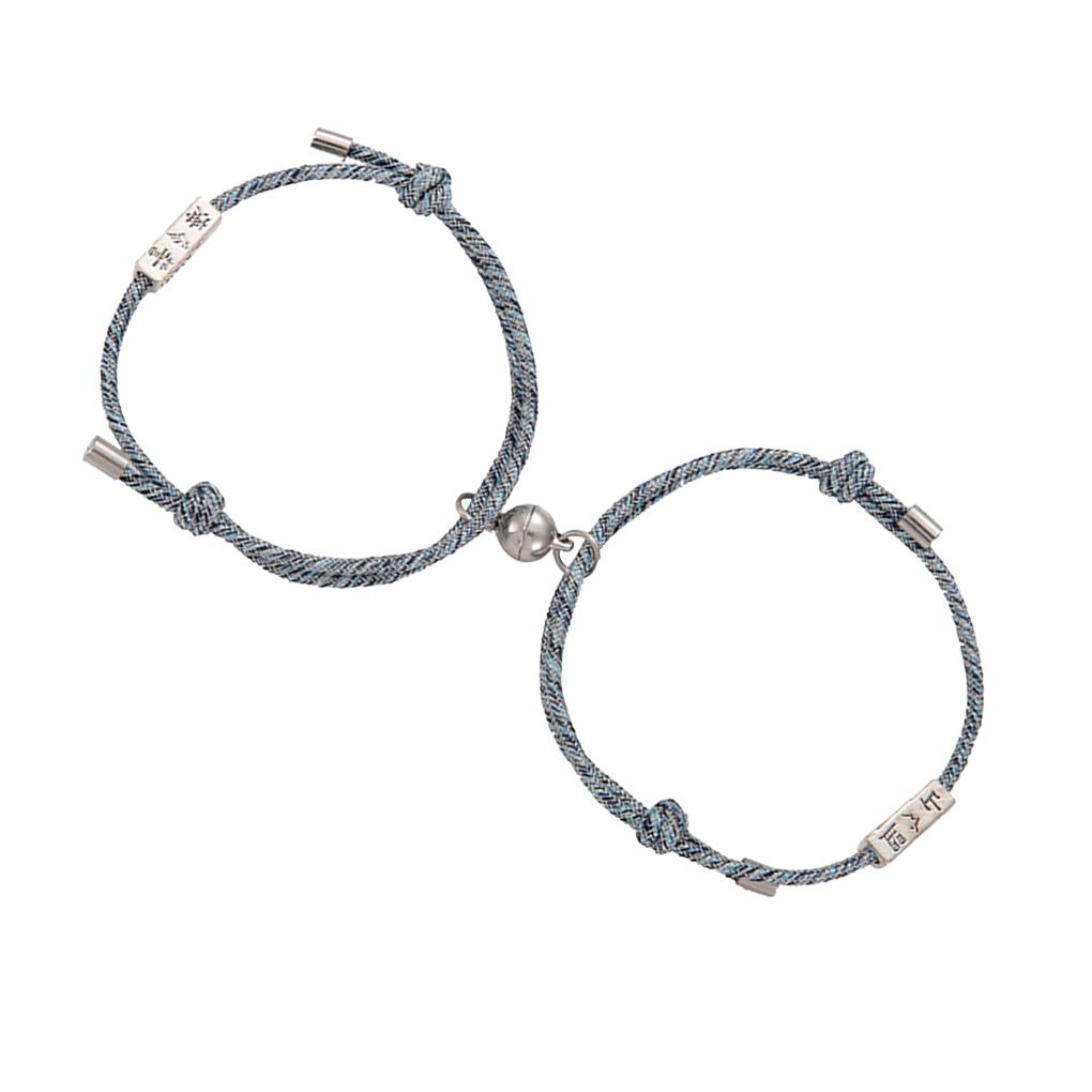 2pcs Couple Attract Each Other Creative Personality Couple Bracelet