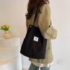 Bolso de hombro para mujer, moderno, versátil, de pana, de gran capacidad, portátil, para compras, bolso de viaje informal para mujer