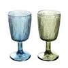 Glass Goblet Embossment Texture Retro Drinking Water Liqueur Cup for Anniversary Wedding Housewarming Daily Use Home