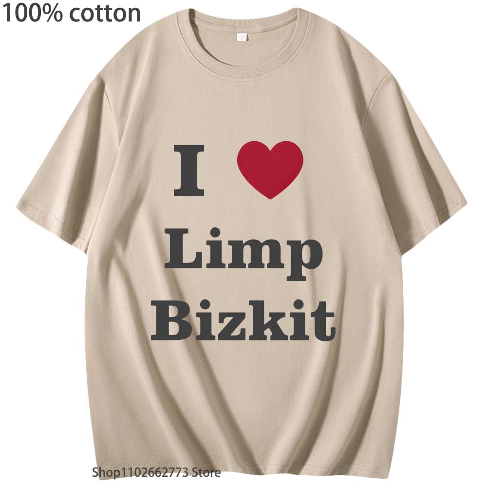 Lover Limpbizkit T-Shirts Fashion Band Graphic Shirt 100%Cotton Summer Clothes High Street Streetwear Men Women Tees S