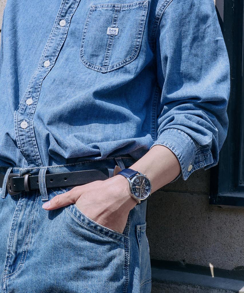 Seinteuseukoteuleondeon Zenith Multi Leather Watch - Blue / St7508L-Sll