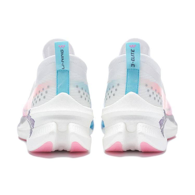 New LiNing Feidian 3 Elite Cushioning Anti Slip And Wear Resistant Low Top Casual Running Shoes Unisex White Blue Pink ARMT035-4