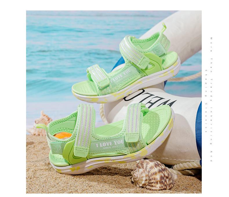 Sommarsandaler för flickor - Nyheter: Mjuk Sula, Halkfria Sport- & Prinsessmodeller för Barn, Öppen Tå Strandskor