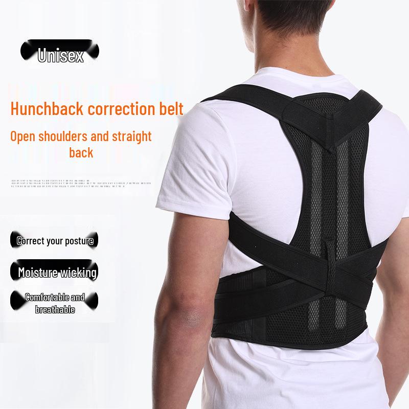 

Unisex Adult Posture Corrector: Straighten Chest, Open Shoulders, Anti-Hunchback Strap XXXL чорний