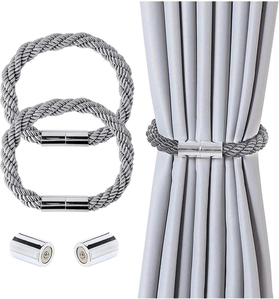 Magnetické úchyty na závěsy 20 palců Moderní jednoduchost Závěsné šňůry s silným magnetem pro domácí a kancelářské okenní dekorace