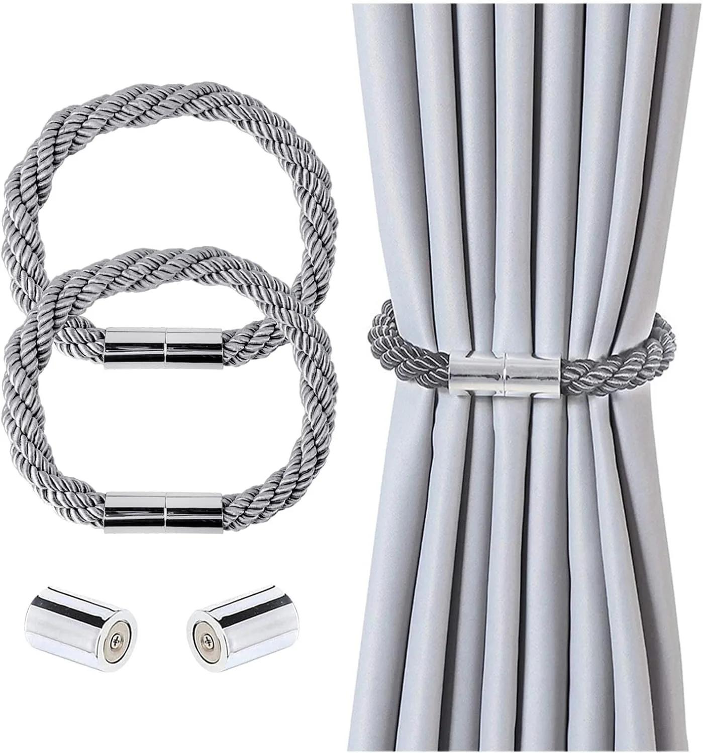 

Магнитные подхваты для штор 20-дюймовые современные простые держатели для штор с сильным магнитом для оконных драпировок дома и офиса