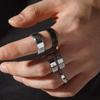 Vnox 6mm/ 8mm Basic Ringe für Herren, Schlichtes Edelstahl Mattierte Oberfläche Fingerband, Klassische Einfache Eheringe