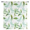 Plant Green Leaf Chiffon Sheer Curtains for Living Room Bedroom Home Decoration Window Voile Tulle Curtain Drapes
