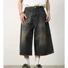 Men's Retro Wide-Leg Jeans - Spring/Autumn Loose Fit, Large Sizes