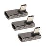 3Pcs USB C Right Angle Adapter Female To Male 20Gbps 8K 60Hz Middle Bend Type C 4.0 Adapter for PC