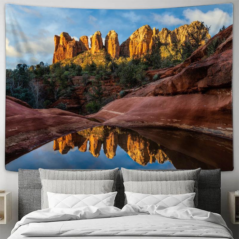 

Red Rock Scenic Beauty Wall Hanging Natural Landscape Decorative Tapestry 74x94cm(29x37in)