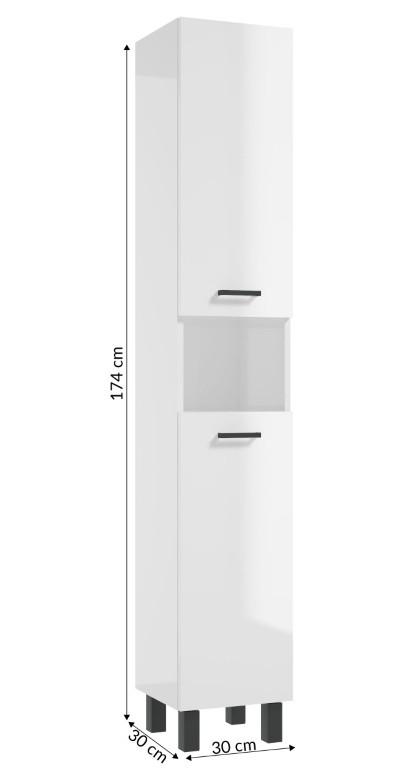 Standing Bathroom Towel Rail, Gloss, MEA