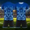 Custom DIY Two Piece Jersey Set with Short Sleeve Shirt and Shorts for Team Sports Personalizable Number Design