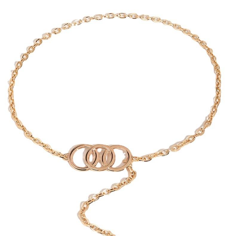 Atmospheric Metal Pendant Waist Chain Women'S Accessories Tide Spice Girl Body Chain Dress Belt Chain