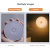 Cabinet LED Tap Light 2 Modes Touch Sensor Activated Night Light USB Rechargeable 3000K Counter Lighting with Magnetic Sheet for Bedroom Wardrobe