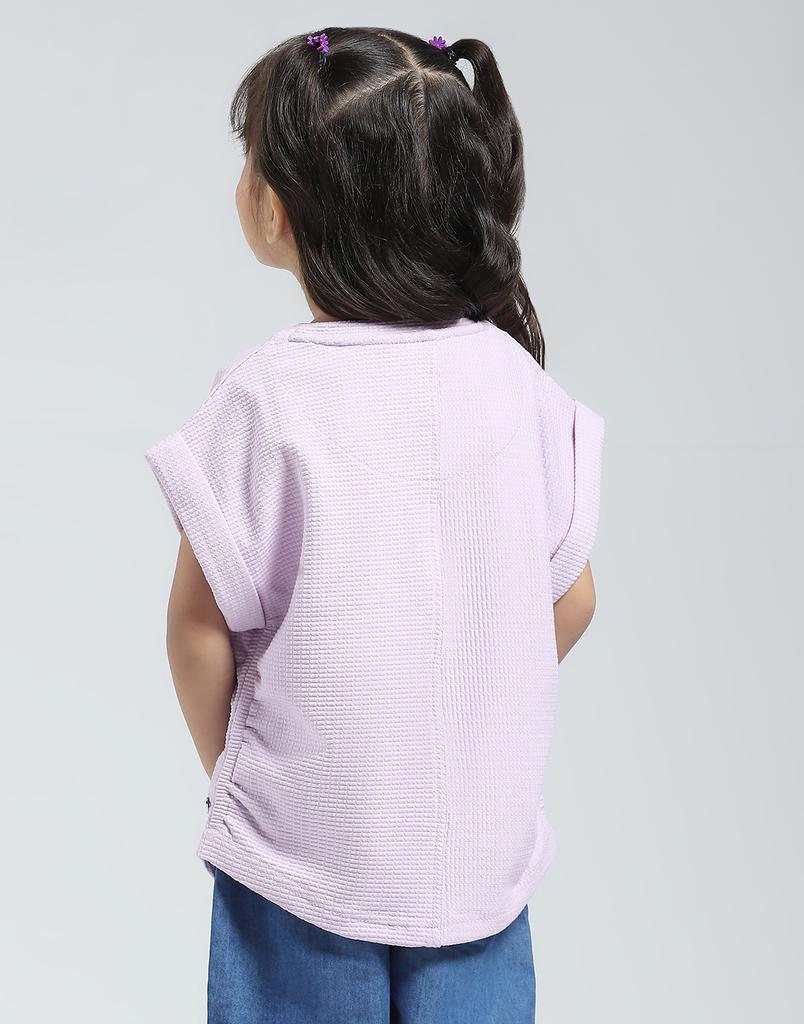 Monte Carlo Girls Solid Round Neck Top