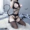 Women Sexy See Through Splicing Babydoll Dress Teddy Underwear Nightwear Set