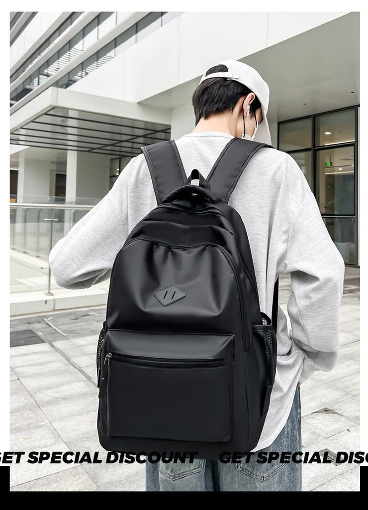 Schoolbag New Casual Lightweight Fashion School Bag Large Capacity Men's and Women's Computer School Bag Junior High School Student Travel Backpack