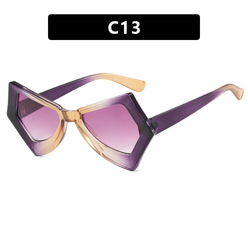 2023 Trendy Cat Eye Anti-Blue Light Butterfly Glasses with Irregular Large Frame