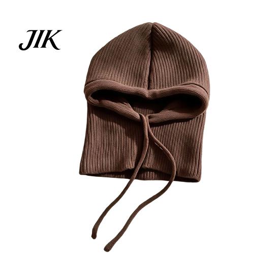 Windproof Winter Cap for Women Knitted Balaclava Cap, Warm Woolen Hat ,Adjustable Gift Her Drawstring Thermal Neck Warmer Outdoor Sports Cycling