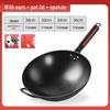 Traditioneller runder Eisen-Wok