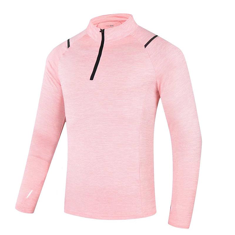 Men's Quick-Dry Long-Sleeve Half-Zip Sports T-Shirt for Running and Fitness