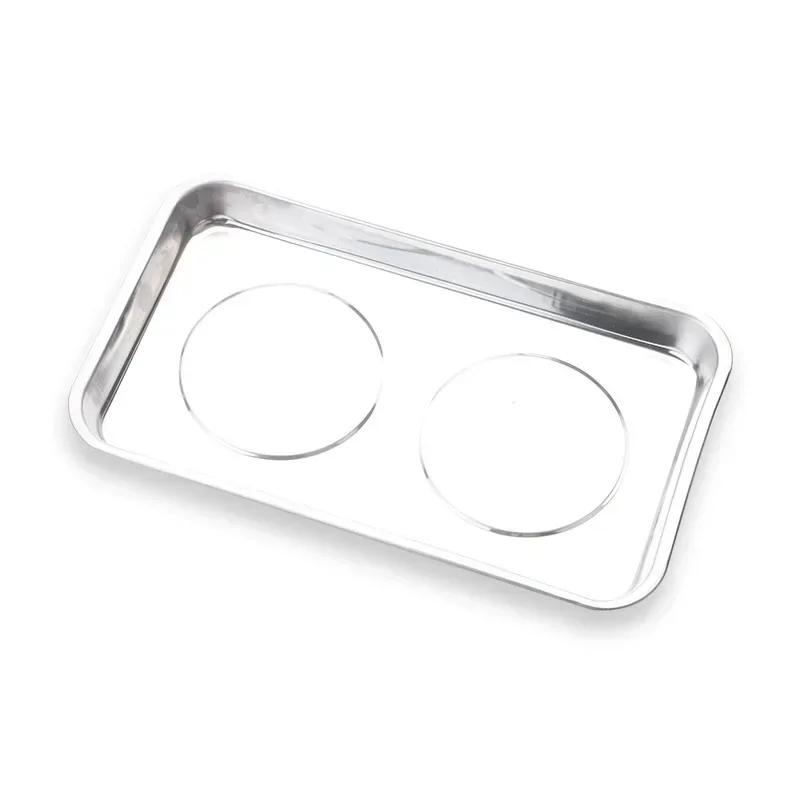 Ciotola Magnetica Rotonda/Quadrata, Resistente con Vassoio Magnetico in Acciaio Inossidabile per Facile Accesso e Prevenzione della Perdita di Parti