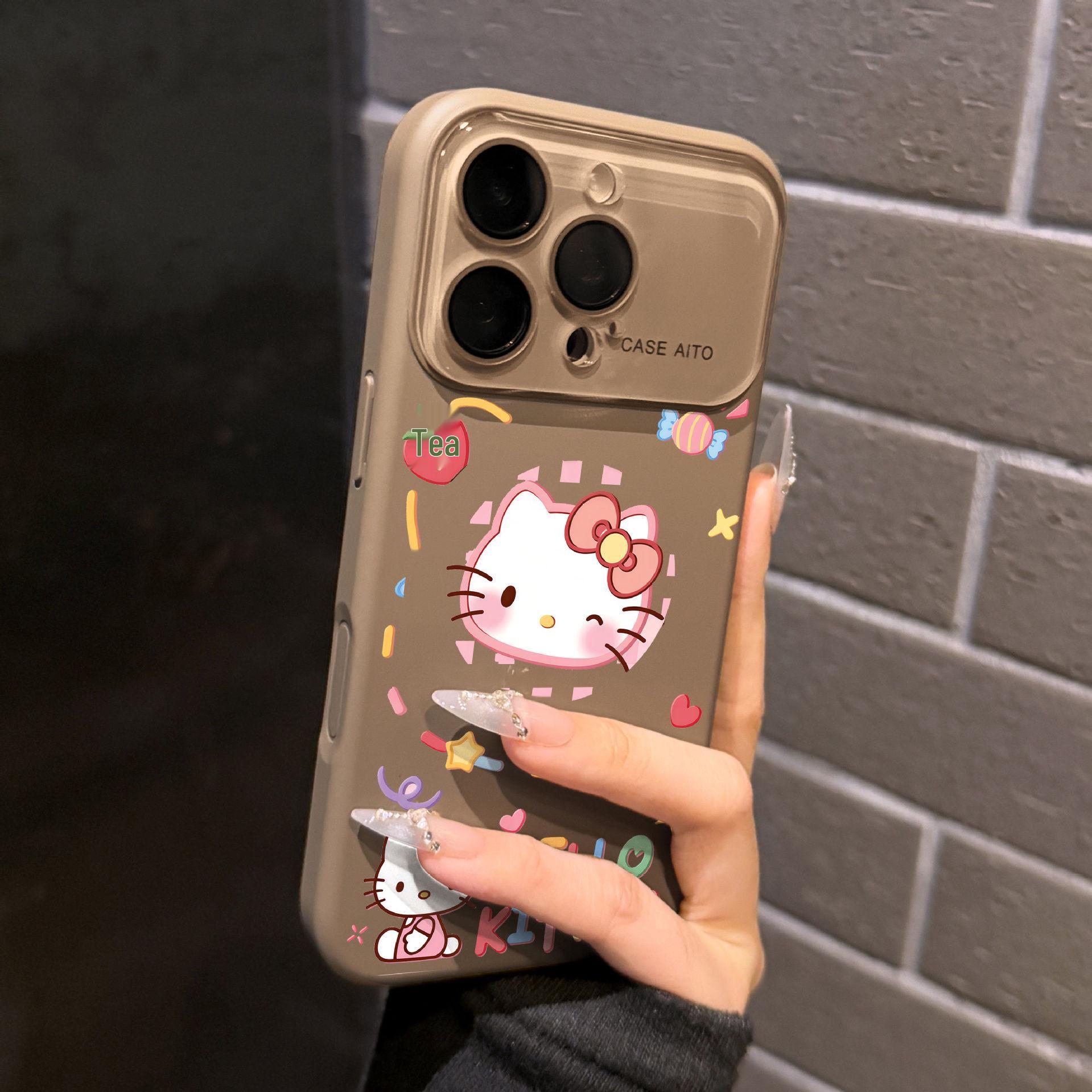 

Protective Blinky Cat iPhone Case for Apple 17 Pro Max/16 Pro/14 Pro - Creative and Drop-proof Design Apple 14
