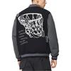 Li Ning Badfive Color Block Design Single Breasted V Neck Long Sleeve Cotton Jacket Men Jacket Black AJMS053-2