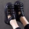 Women's Personalized New Women's Sandals with Thick Sole and Raised Sponge Sole, European and American Style Comfortable Large Leather Roman Shoes