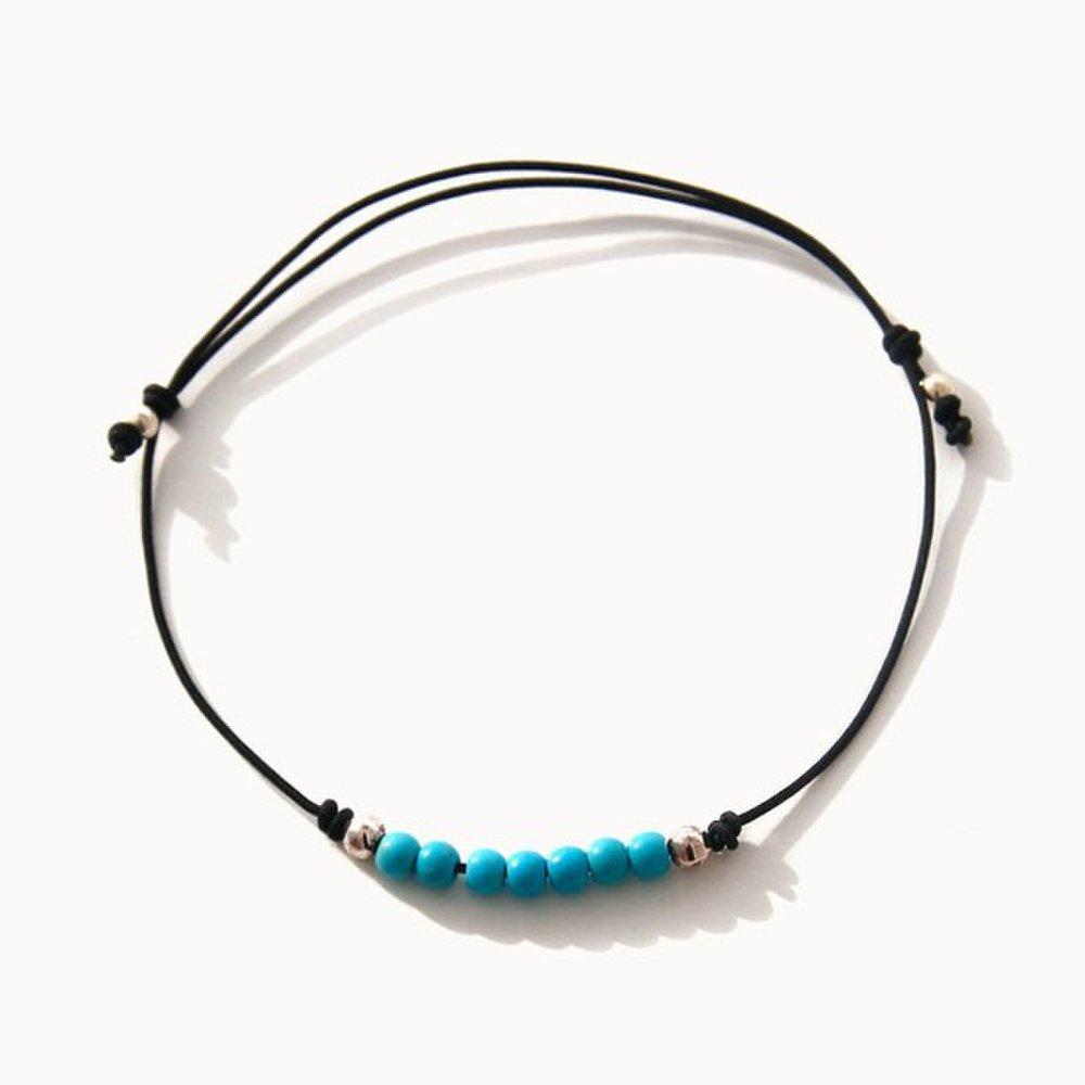 J.Lauren 0B0898 Silver December Birthstone Turquoise Bracelet