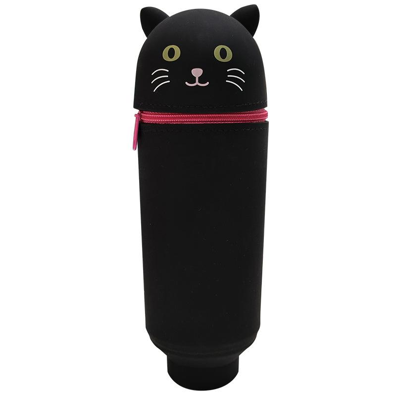 Kreatives hochwertiges Cartoon Panda Federmäppchen Silikon Tierform Stifttasche Faltbar mit Reißverschluss Schreibwaren Aufbewahrungstasche