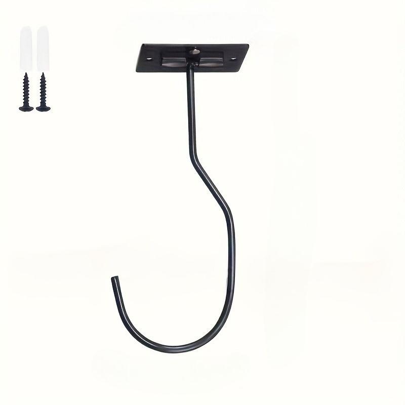 1PC Foldable Black Banana Hook - Under Cabinet Banana Holder, Self-Adhesive Banana Hanger, Heavy Duty, Saving Space, for Home
