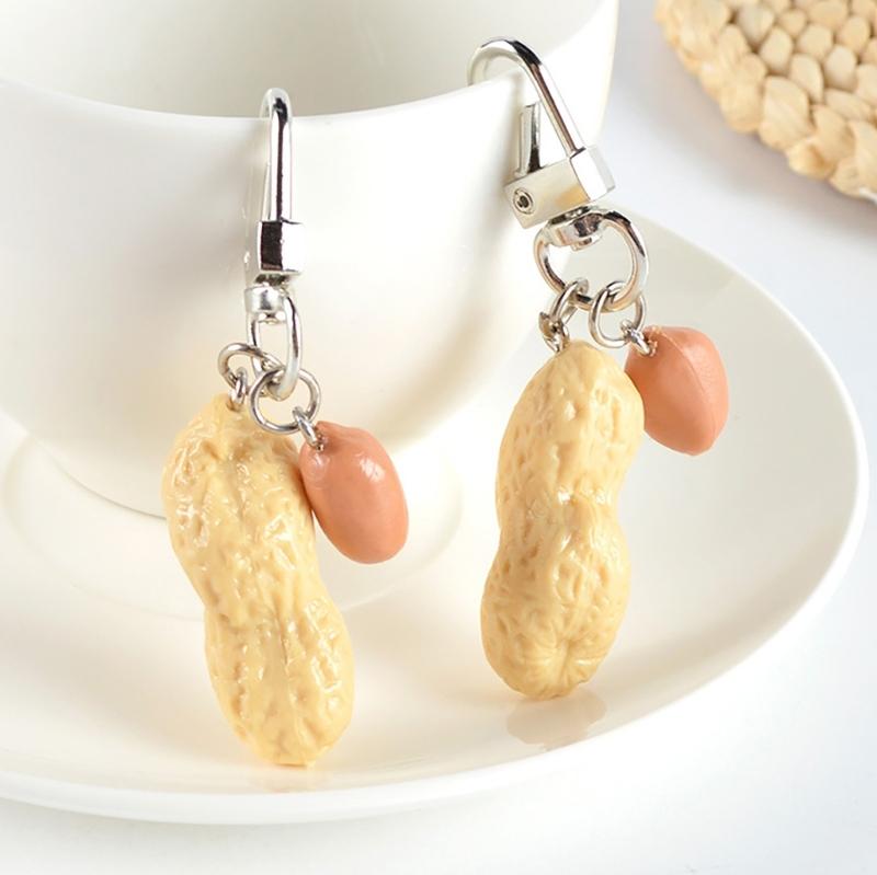 Eye Catching Peanut Keychain Key Ornament Key Jewelry Daily Use Key Pendant Suitable for Creative and Trendy Individuals