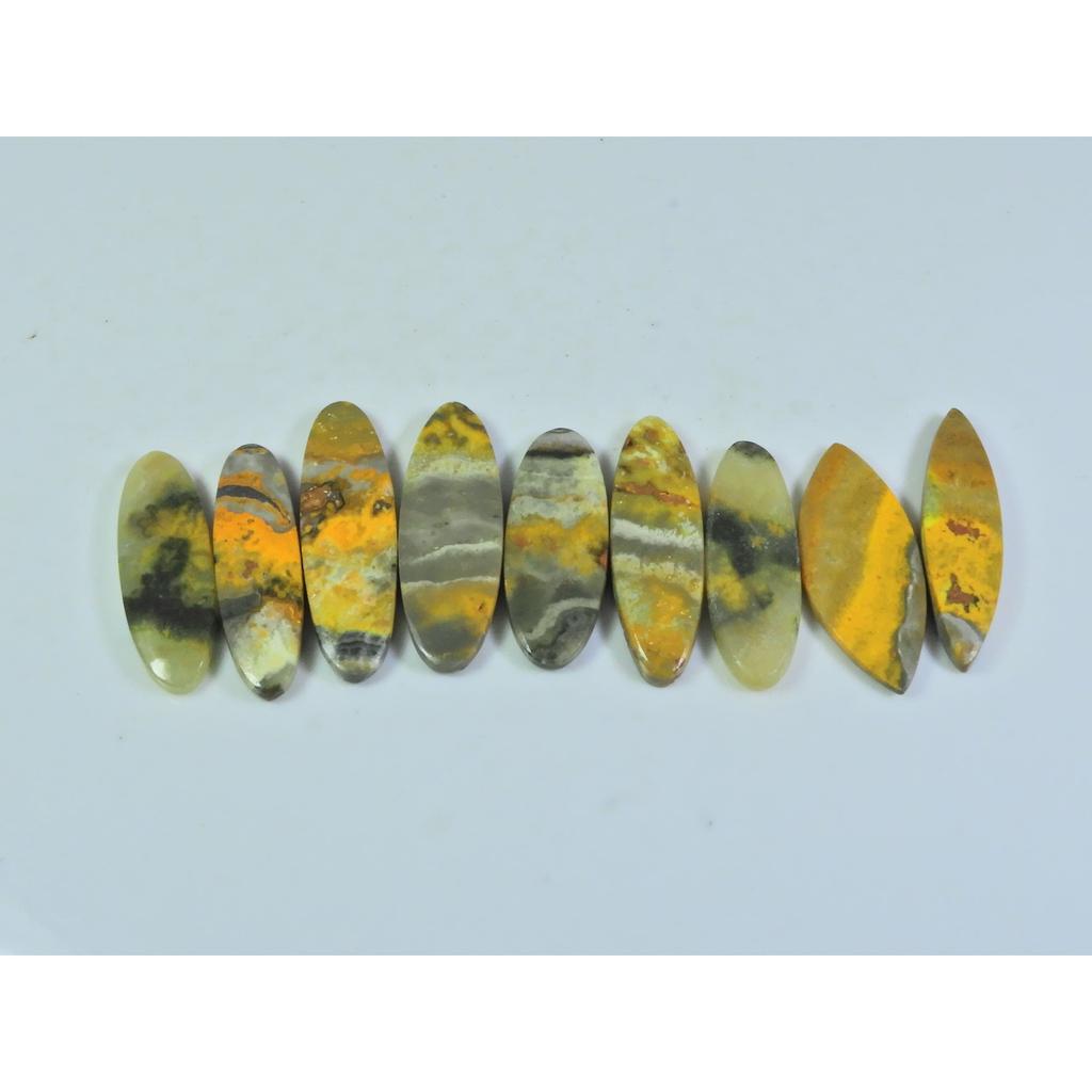 77Cts. Natural Bumble Bee Jasper Mix Cabochon Loose Gemstone 09 Pcs Lot C-125