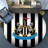 Newcastle United FC Round Area Rug,Carpet Rug for Living Room Bedroom Sofa Playroom Decor,Non-slip Floor Mat