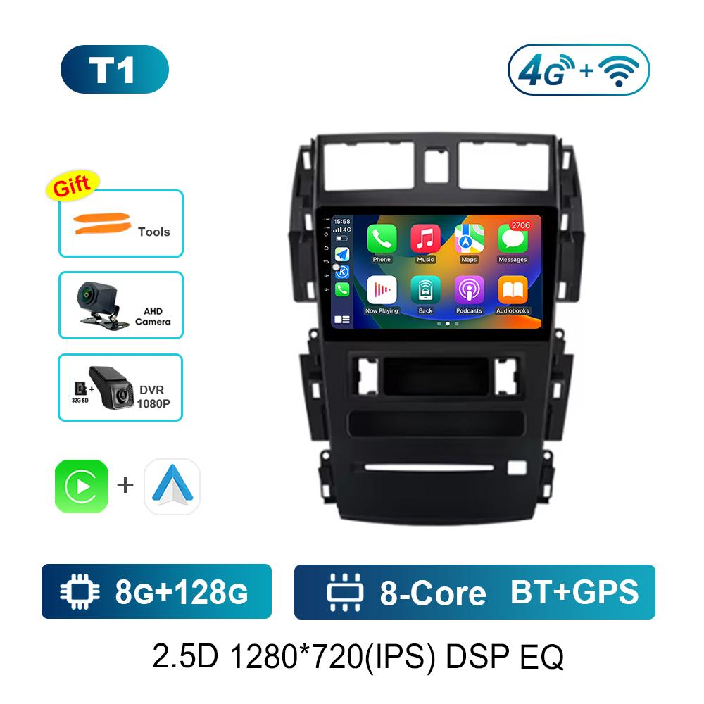 9'' Car Radio Multimedia Player Android System 4G for Nissan Teana J31 2004 - 2007 Carplay GPS Navi WiFi HD Screen DSP Stereo