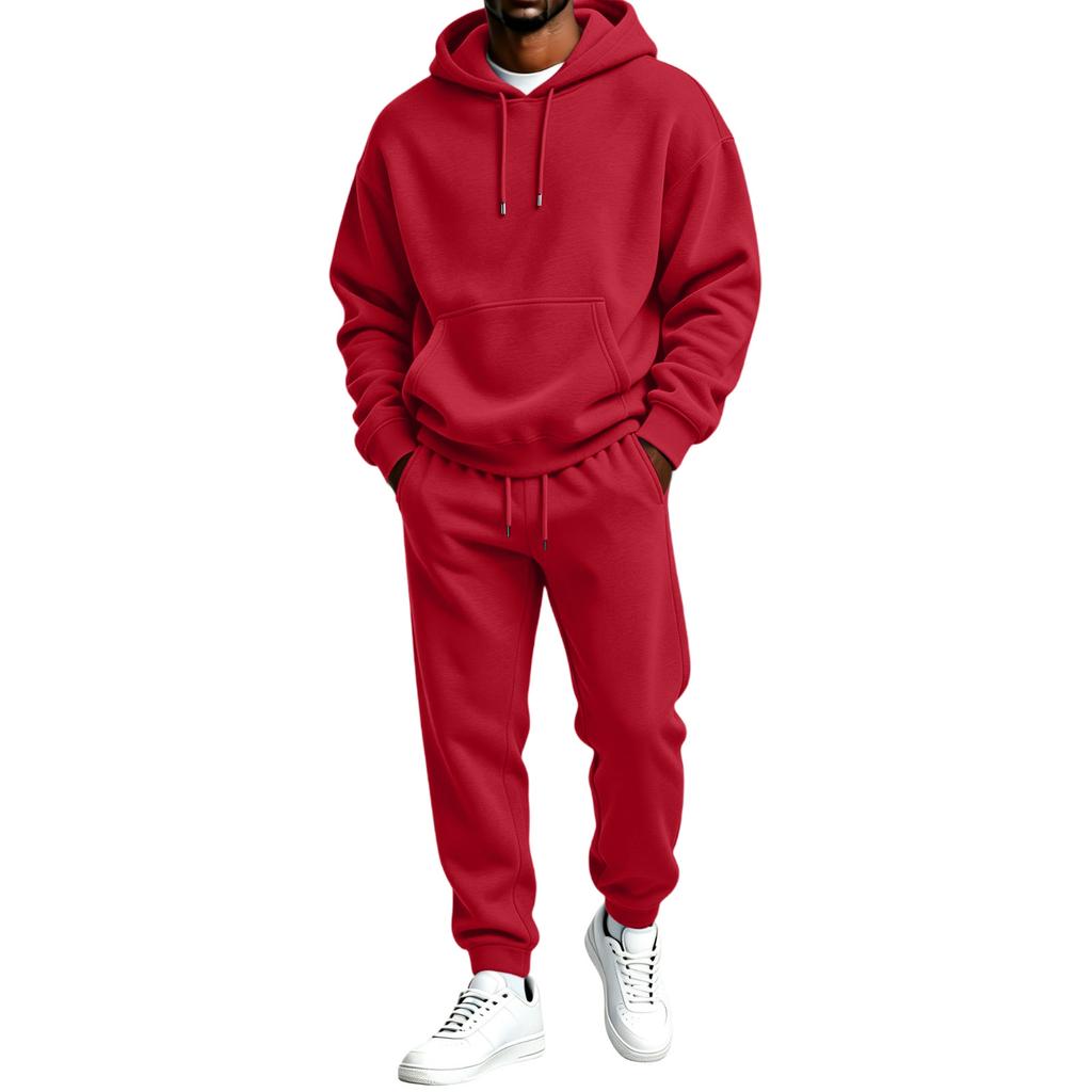 Herren Kapuzenpullover und Jogginghose 2-teiliges Set Lässiges Outfit