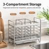 1pc Stainless Steel Chopstick Holder Kitchen Cutlery Organizer Drain Rack Spoon Fork Storage Basket for Home